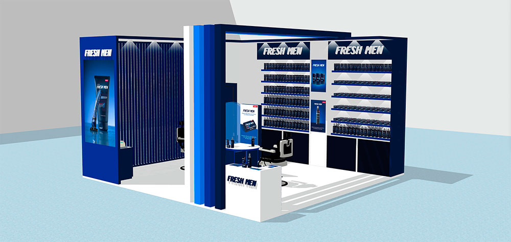 Modelado stand en perspectiva Freshmen
