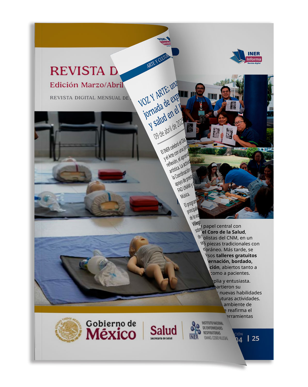 Muckup de la portada de marzo de la Revista Digital INER Informa