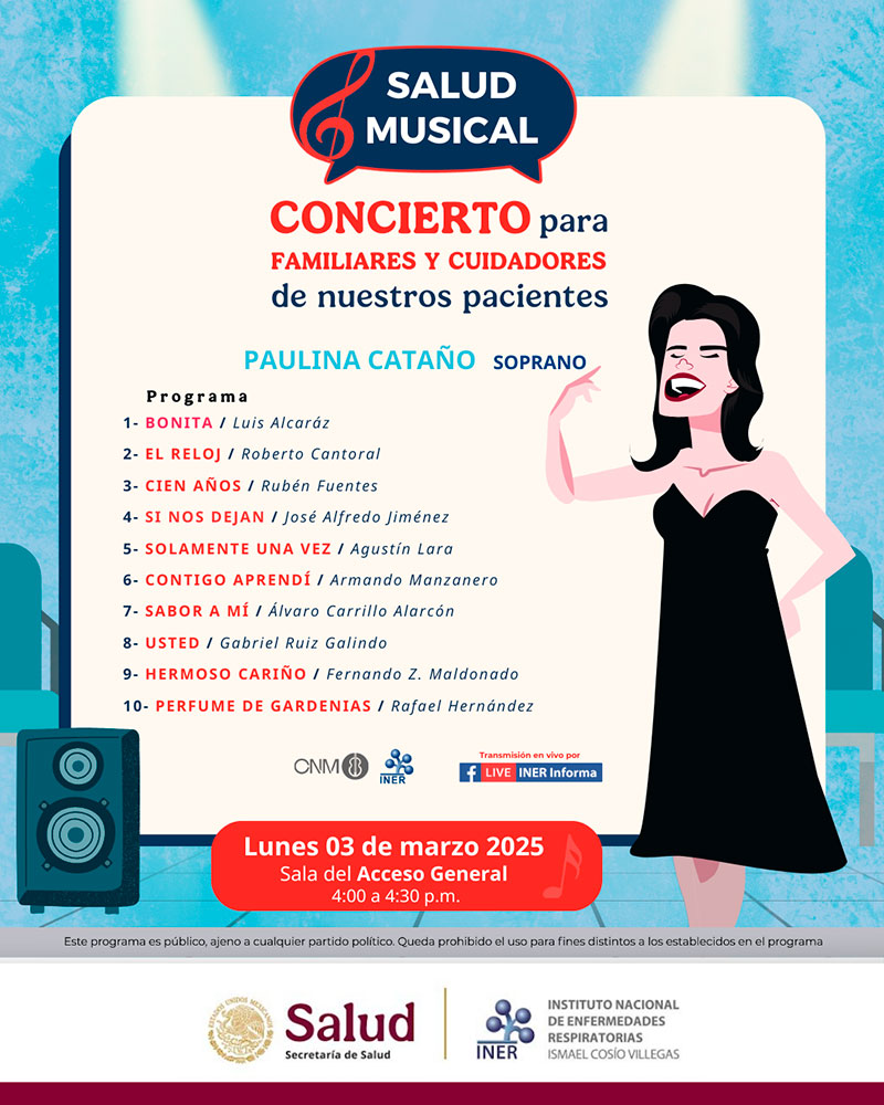 Postal para promover concierto en el INER